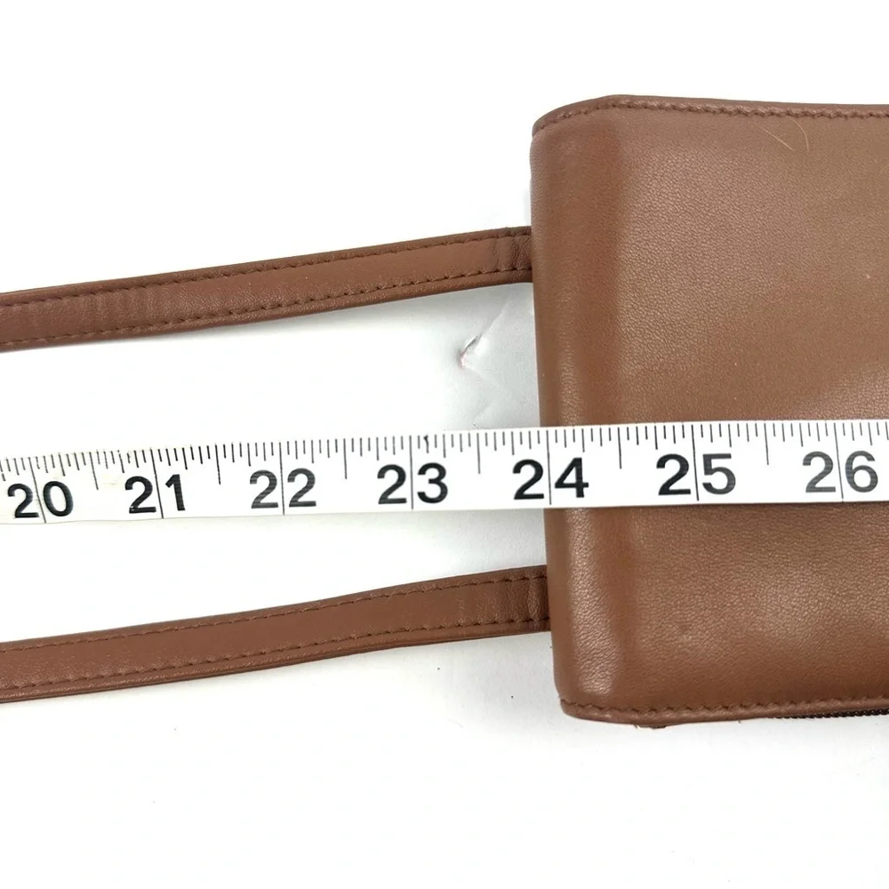 Tignanello Crossbody Wallet Brown‎ Tan Organizer Travel Handbag Purse NEW